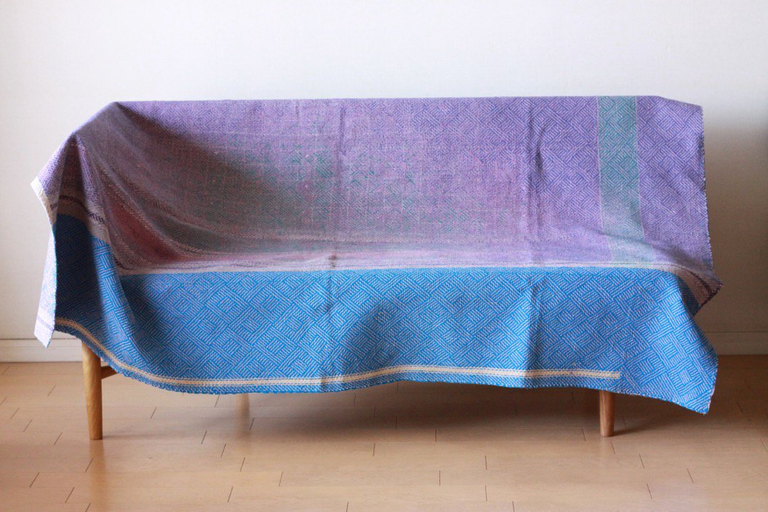Vintage Kantha Quilt 184×113 - カンタキルト ラリーキルト インド 