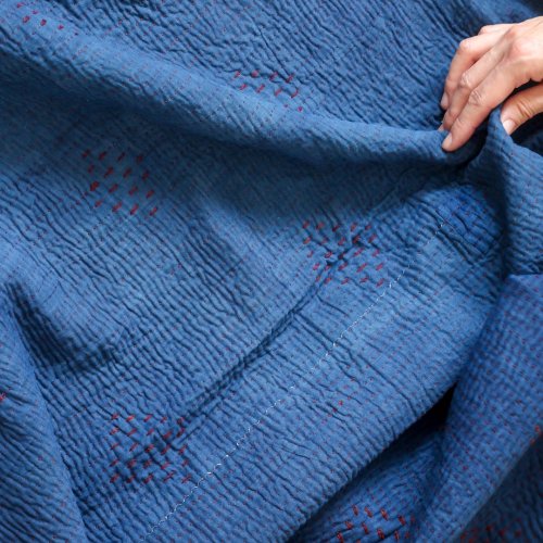 Vintage Indigo Kantha Quilt220155