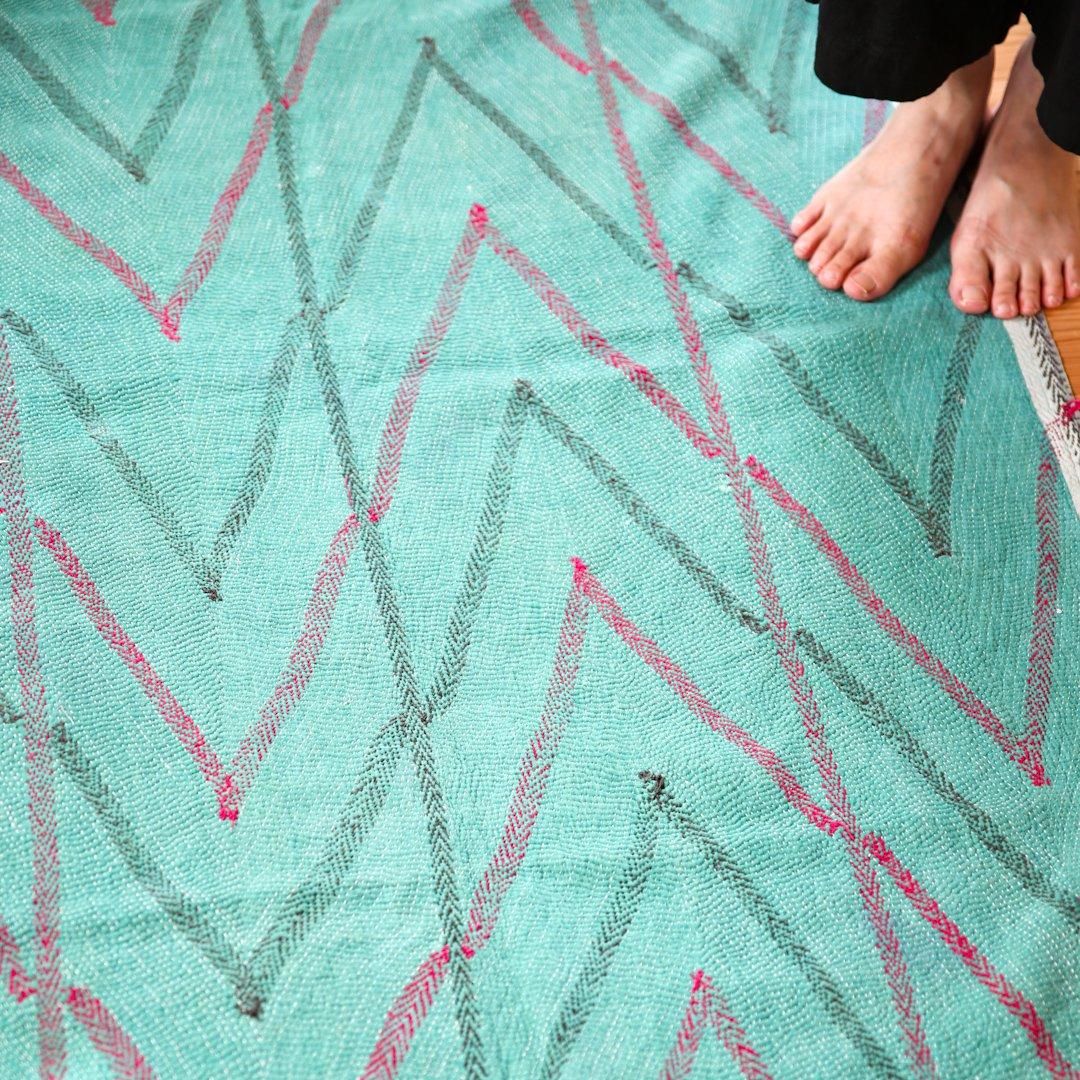 Vintage White Kantha Quilt 170×94 - VINTAGE KANTHA QUILT STORE Vintage White Kantha Quilt 170×94 - VINTAGE KANTHA QUILT STORE