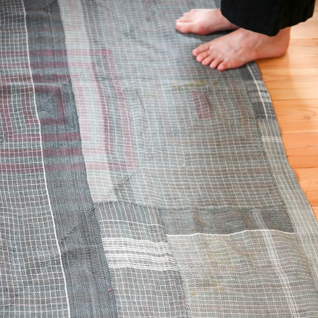 Vintage Kantha Quilt 207×126 - VINTAGE KANTHA QUILT STORE