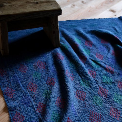  Vintage Indigo Kantha Quilt236176