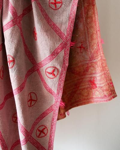 Vintage Overdye Kantha Quilt 220×154 - VINTAGE KANTHA QUILT STORE