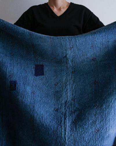 Vintage Indigo Patchwork Kantha Quilt214150