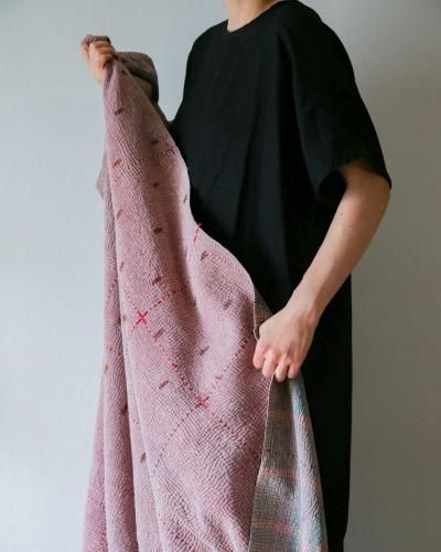 Vintage Overdye Kantha Quilt203156