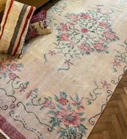 Vintage rug ヴィンテージラグ　トルコラグ　no.7 135x295cm 送料無料