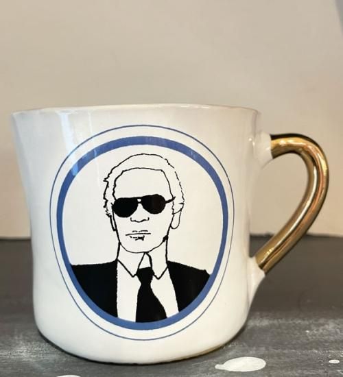 クーン・ケラミック medium coffee cup Karl Lagerfeld（カール・ラガーフェルド） H8xD9.5xW12.5cm -  maison-de-lalan