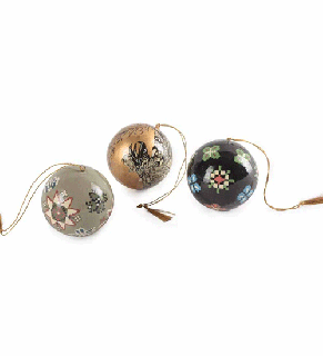ɥ Lot de 3 boules d&#233;coratives Minzu