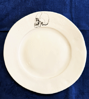 󡦥ߥåSmall dining plate Skull H2xW23cm