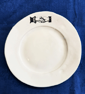 󡦥ߥåSmall dining plate handshake H2xW23cm