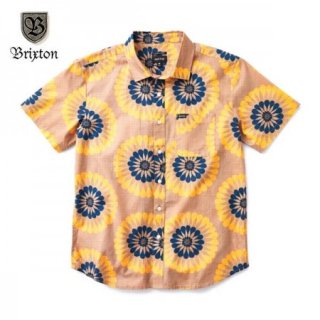 BRIXTON/ブリクストン CHARTER PRINT SS WVN/ショートスリーブシャツ・MOJAVE/GOLDEN GLOW