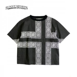 SUNNY SPORTS/サニースポーツ BANDANA CREW NECK SHIRTS/クルーネックTシャツ・BLACK