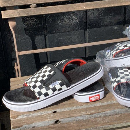 Checkered vans clearance slides