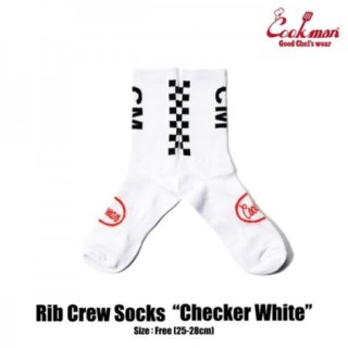 COOKMAN/åޥ Rib Crew Socks/åChecker White