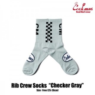 COOKMAN/åޥ Rib Crew Socks/åChecker Gray