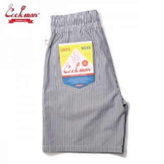 COOKMAN/クックマン Chef Short Pants/シェフショートパンツ・ Seersucker Stripe Navy