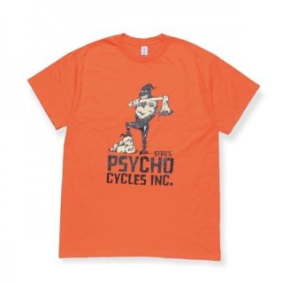 PSYCHO CYCLES/륺 STEGS SS TEE/TġORANGE