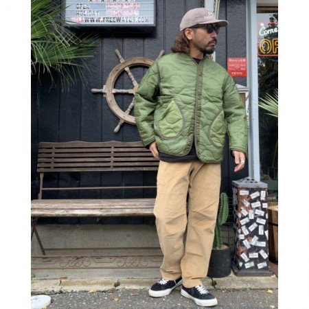 U.S MILITARY / QUILT LINER SHORT BLOUSON リメイクキルティングライナー・OLIVE -  【FREEWAY】フリーウェイ 茨城県坂東市にあるセレクトショップ