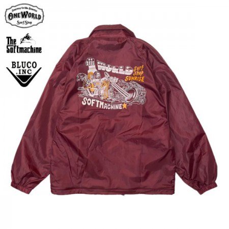 ONEWORLD x SOFTMACINE x BLUCO / ONE WORLD CHOPPER COACH JACKET  コーチジャケット・BURGUNDY - 【FREEWAY】フリーウェイ 茨城県坂東市にあるセレクトショップ