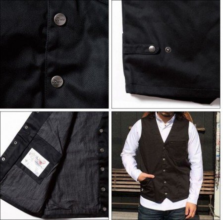 BLUCO WORK GARMENT/ブルコ STANDARD WORK VEST/ワークベスト・BLACK 