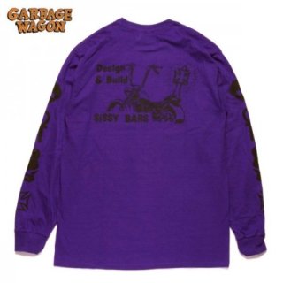 GARBAGE WAGON x TRADITION CYCLES/١若 SISSY BAR LS TEE/󥰥꡼TġPURPLE