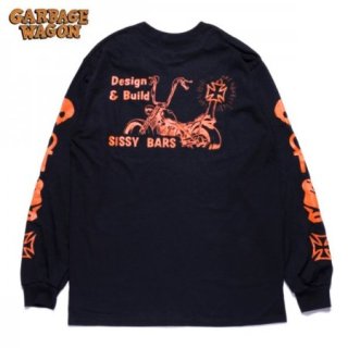 GARBAGE WAGON x TRADITION CYCLES/١若 SISSY BAR LS TEE/󥰥꡼TġBLK/ORG