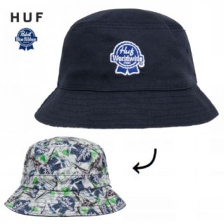 HUF X PABST BLUE RIBBON/ϥաߥѥ֥ȥ֥롼ܥ CRUSHED REVERSIBLE BUCKET/С֥Хåȥϥå