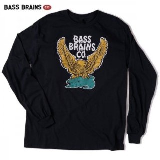 BASS BRAINS/Х֥쥤 SCREAMIN EAGLE LONG SLEEVE TEE/󥰥꡼TġBLACK