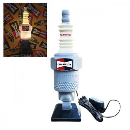 CHAMPION SPARK PLUGS / POLYRESIN STATUE WITH LED LIGHT 