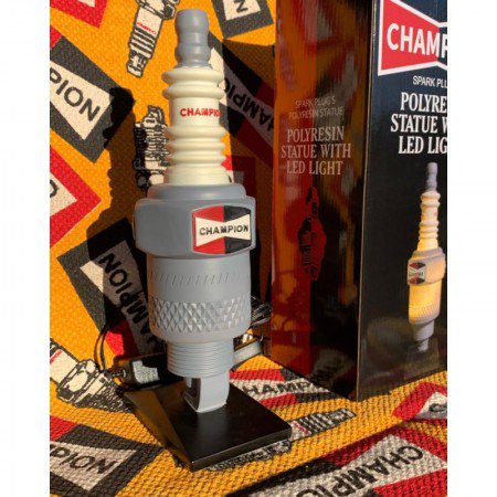 CHAMPION SPARK PLUGS / POLYRESIN STATUE WITH LED LIGHT