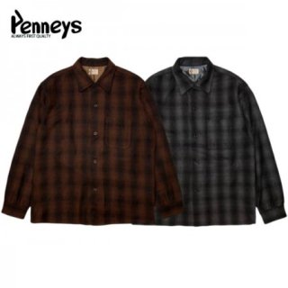 PENNEY'S/ペニーズ 60S HEAVY-OZ OPEN SHIRTS/オープンチェックシャツ・2color