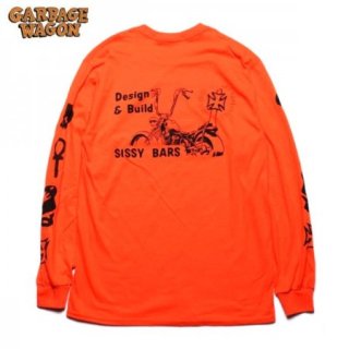 GARBAGE WAGON x TRADITION CYCLES/١若 SISSY BAR LS TEE/󥰥꡼TġORANGE