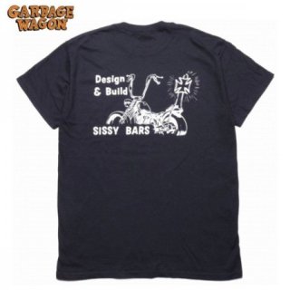 GARBAGE WAGON x TRADITION CYCLES/١若 SISSY BAR SS TEE/TġBLACK