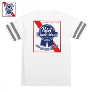 LOSERMACHINEPABST BLUE RIBBON BEER /롼ޥߥѥ֥ȥ֥롼ܥ THROWBACK LEAGUE TEE/TġWHITE