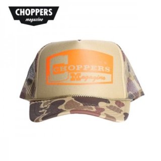 CHOPPERS MAGAZINE/チョッパーズマガジン CAMO TRUCKER CAP/メッシュキャップ