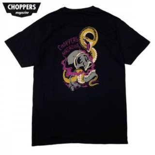 CHOPPERS MAGAZINE/åѡޥ SNAKES & SPURKLERS POCKET SS TEE/TġBLACK