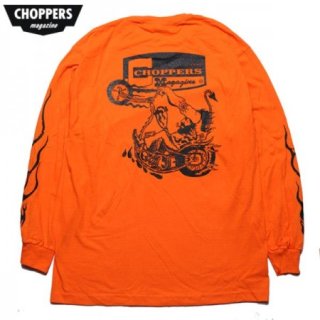 CHOPPERS MAGAZINE/åѡޥ CHOPPER WHEELIE LS TEE/󥰥꡼TġORANGE