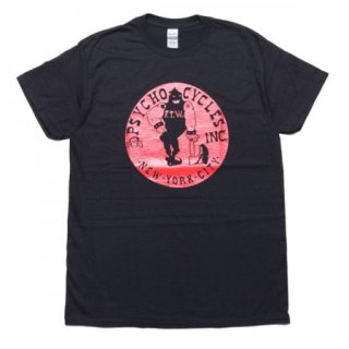 PSYCHO CYCLES/륺 NYC AXEMAN SS TEE/TġBLK/RED