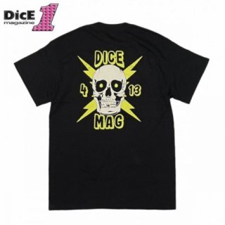 DICE MAGAZINE /ޥ SKULL POCKET TEE / TġBLACK