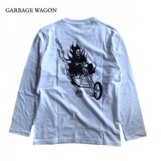 GARBAGE WAGON/١若 REAPER TRIKE LS TEE/󥰥꡼TġWHITE