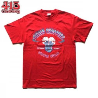 FRISCO CHOPPERS/եꥹåѡ SKULL MOTOR SS TEE/TġRED