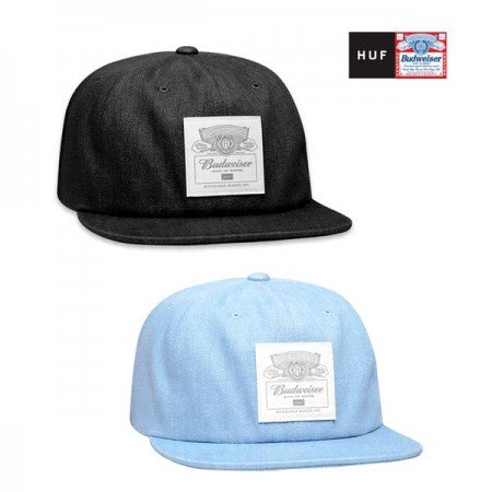 HUF×BUDWEISER/ハフ・バドワイザー LABEL 6 PANEL HAT/キャップ 2color ...