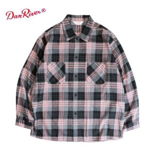 DAN RIVER / ダンリバー FLANNEL CHECK BOX LS SHIRTS / フランネルチェックシャツ・BLACK