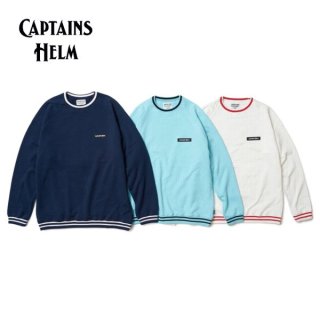 <img class='new_mark_img1' src='https://img.shop-pro.jp/img/new/icons15.gif' style='border:none;display:inline;margin:0px;padding:0px;width:auto;' />CAPTAINS HELM/キャプテンズヘルム #LINE-RIB CREW SWEAT/クルーネックスウェット・3color