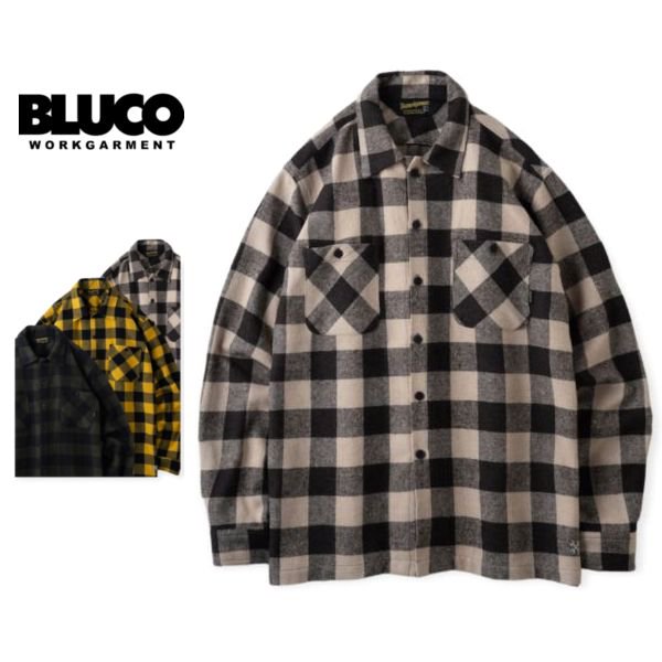 BLUCO WORK GARMENT/ブルコ FLANNEL SHIRTS/フランネルシャツ OL-048-022