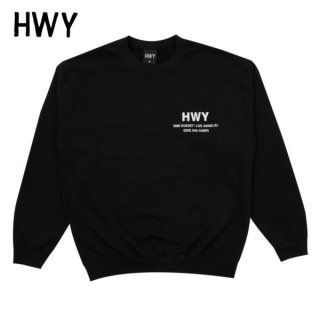 HWY/ϥ HAWG CREW EMBROIDERED/롼ͥååȡBLACK