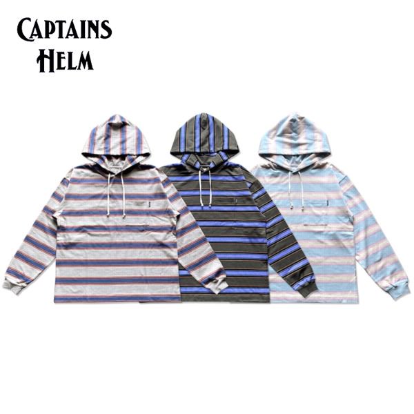 CAPTAINS HELM/キャプテンズヘルム #BORDER HOODED TEE/フーディーTシャツ