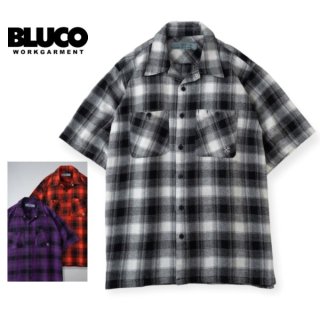 BLUCO WORK GARMENT/ブルコ OMBRE WORK SHIRT SS/オンブレーチェック半袖シャツ 1106・3color