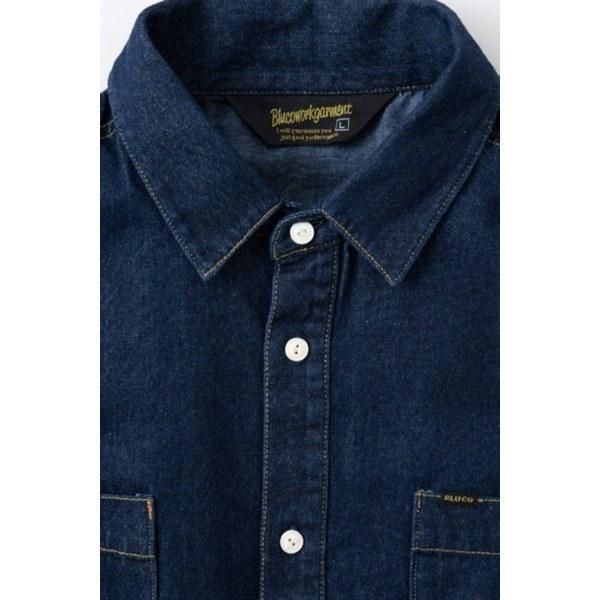 免税品 BLUCO WORK GARMENT/ブルコ DENIM WORK SHIRT/デニム長袖ワーク