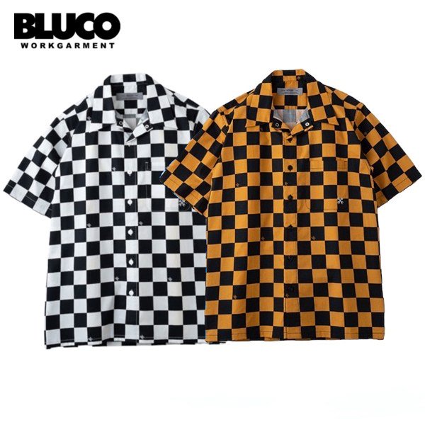 BLUCO WORK GARMENT/ブルコ CHECKER FLAG SHIRT SS/ワークシャツ(半袖) 1107