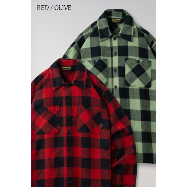 BLUCO WORK GARMENT/ブルコ BUFFALO CHECK FLANNEL SHIRTS